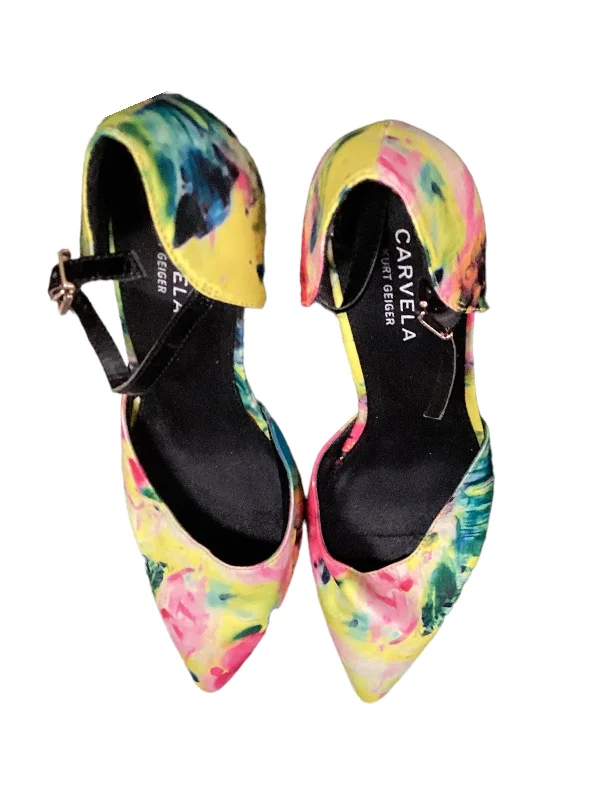 Fresh And Capable Multi-colored Shoes Heels Stiletto Carvela, Size 8.5