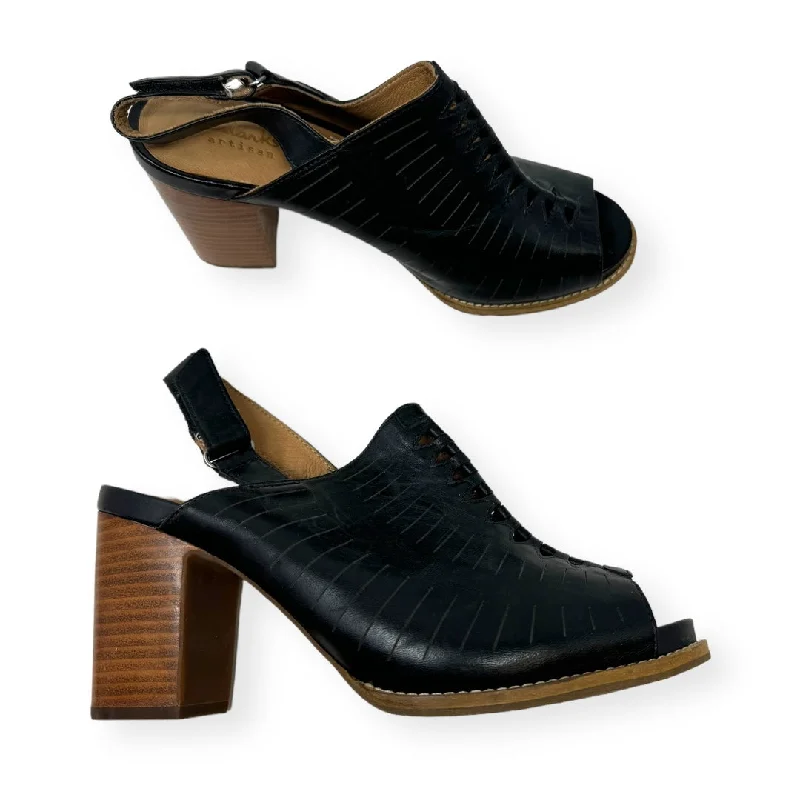 Fashion Innovation Black Shoes Heels Block Clarks, Size 8.5