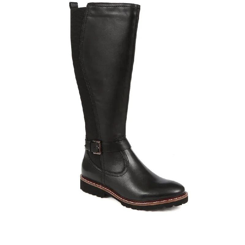 Fresh And Elegant Leather Knee High Boots - MAGNU38015 / 324 705