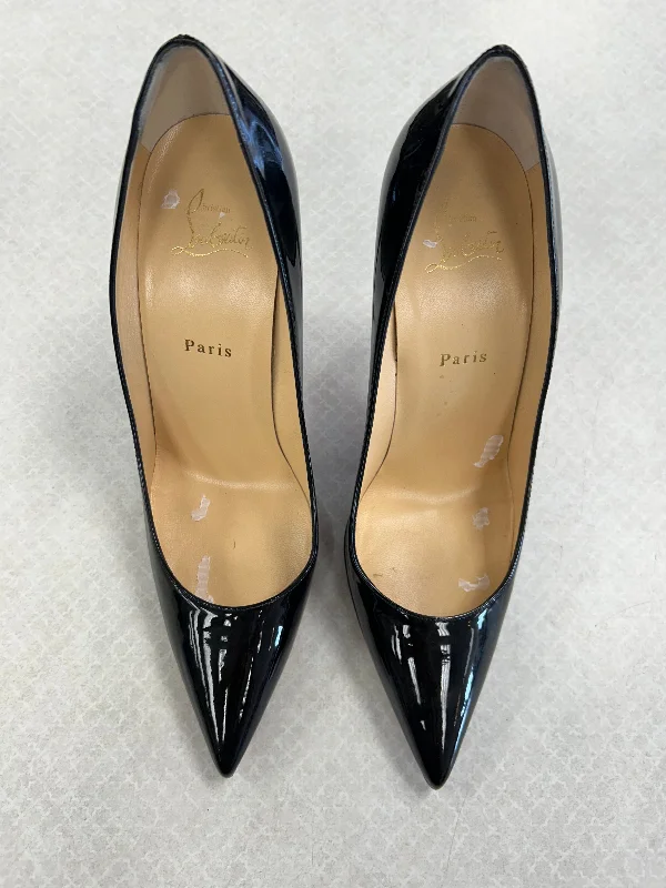 Design Trend Black Shoes Heels Stiletto Christian Louboutin, Size 10