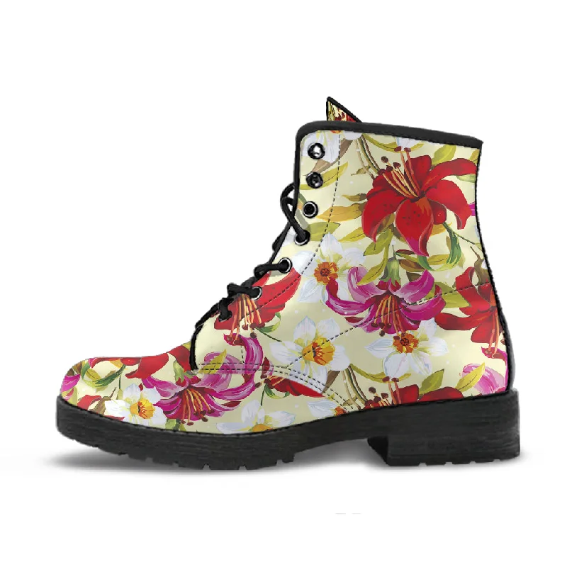 Integrated Design Floral - Vegan Leather Boots