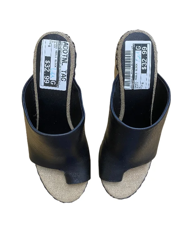 Luxury Customization Black Shoes Heels Block Vince, Size 6