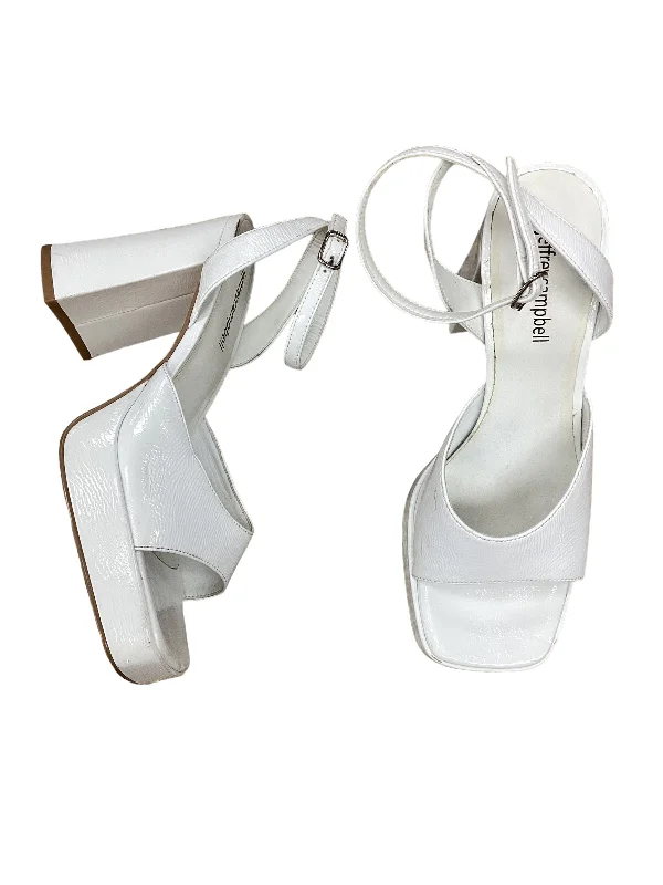 Quality Tailoring White Shoes Heels Block Jeffery Campbell, Size 7