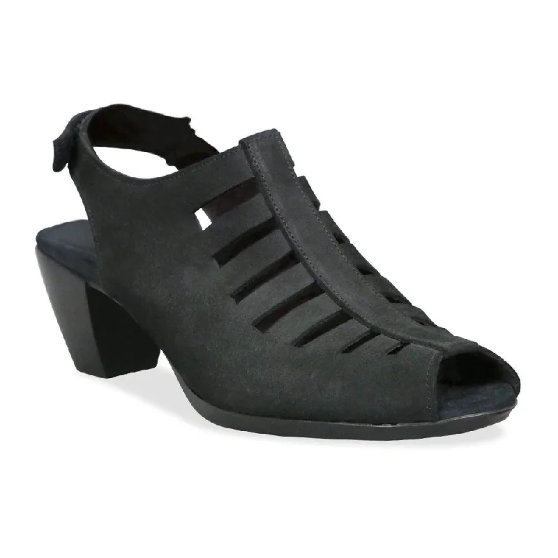 Sports Fashion Munro Abby Black Nubuck Sandal (Women's)