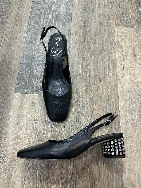 Quality Tailoring Black Shoes Heels Block Sam Edelman, Size 6.5