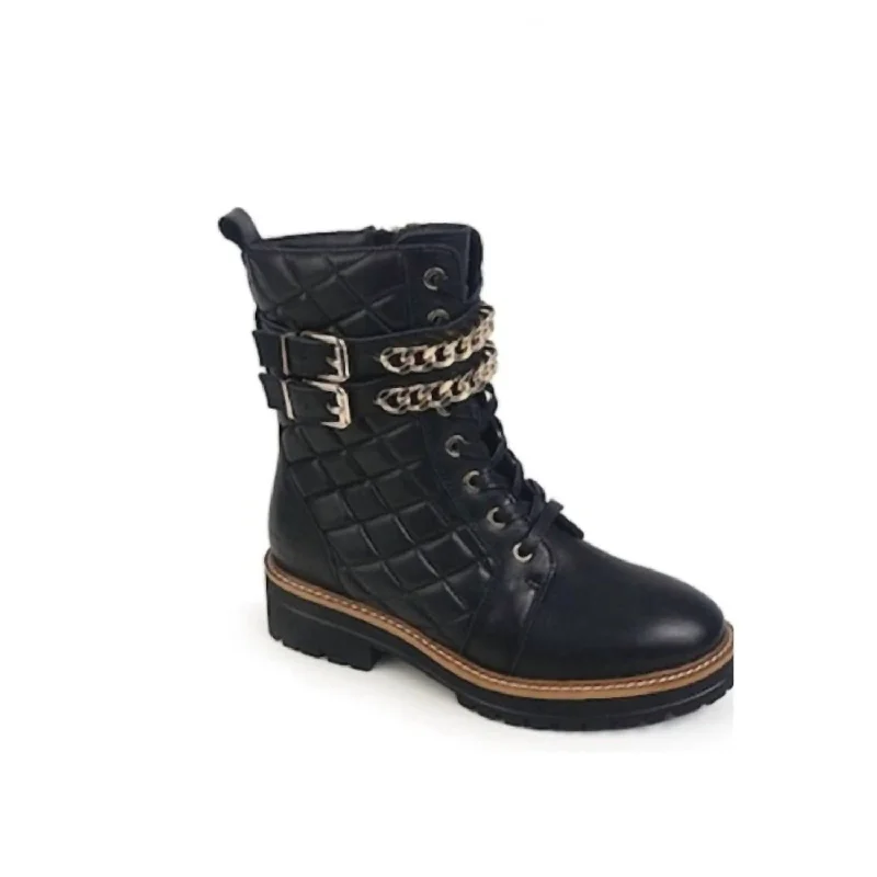 Printed Patterns Gwynne Boots In Black