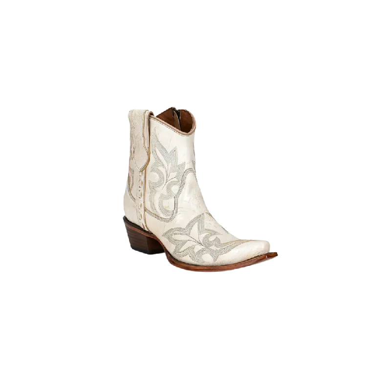 Fashion Pioneer Corral Women's Embroidery Ankle With Zipper Pearl Boots