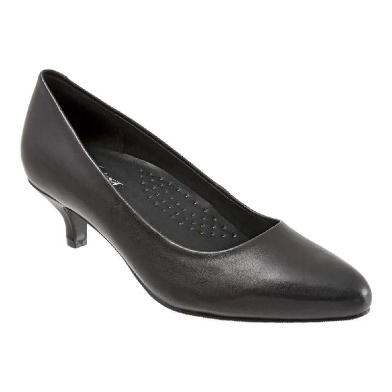 Celebrity Picks Trotters Kiera Heel Black Leather (Women's)