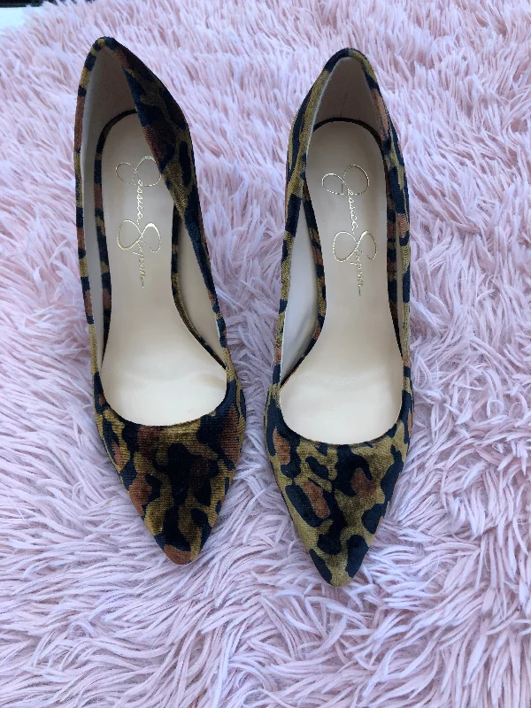 Cool Style Animal Print Shoes Heels Stiletto Jessica Simpson, Size 6.5