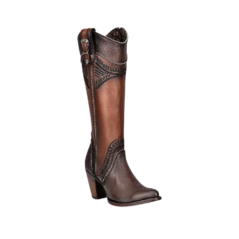 Fashion Classic Cuadra Women's Honey Studs & Woven Round Toe Boot