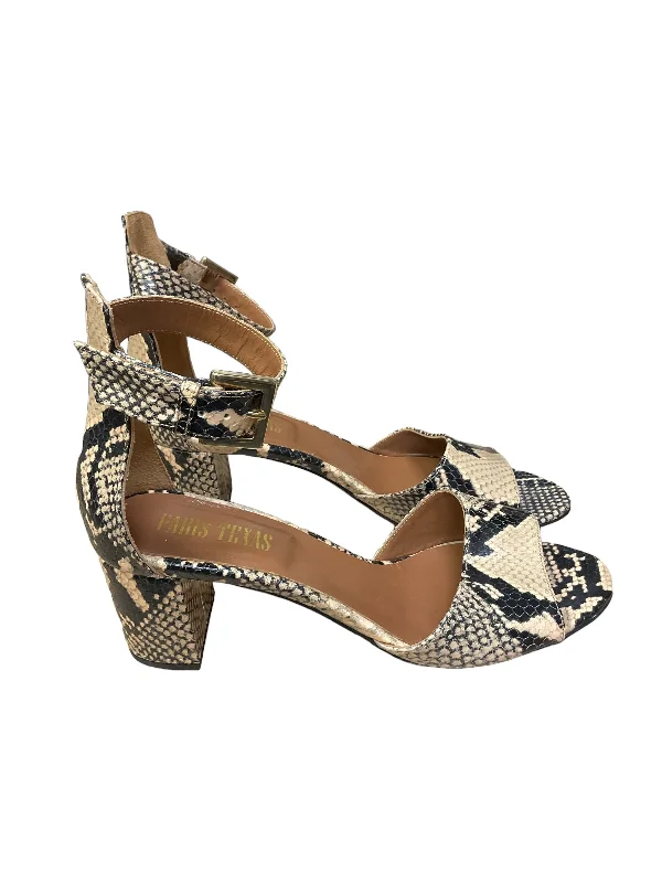 High Street Fashion Animal Print Shoes Heels Block Cma, Size 7
