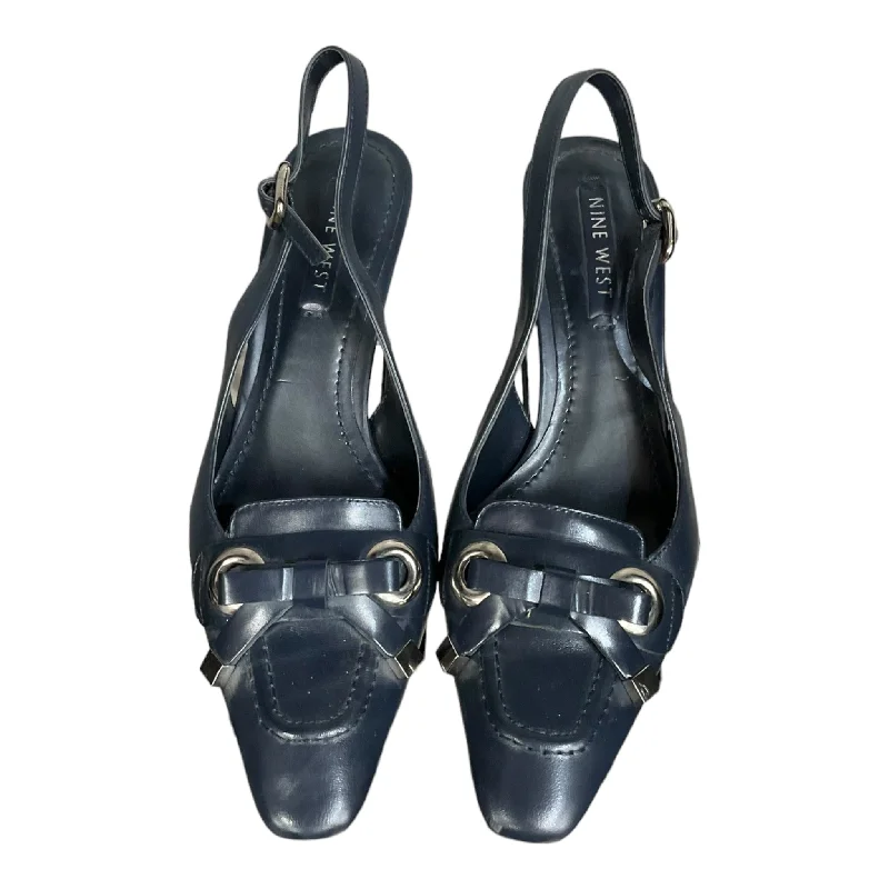 Classic Series Navy Shoes Heels Stiletto Nine West, Size 6.5