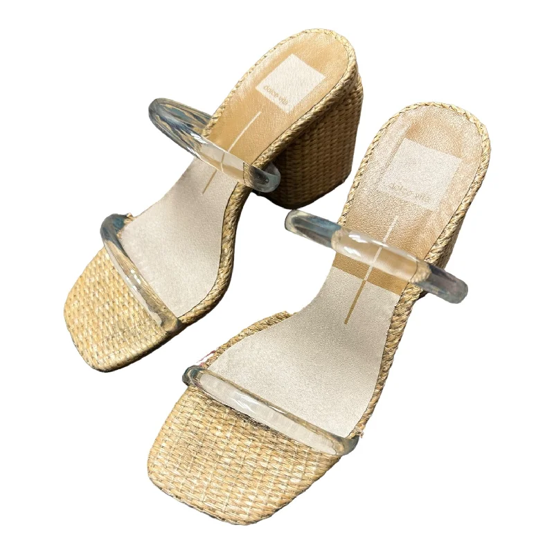 End Of The Year Tan Shoes Heels Block Dolce Vita, Size 7.5