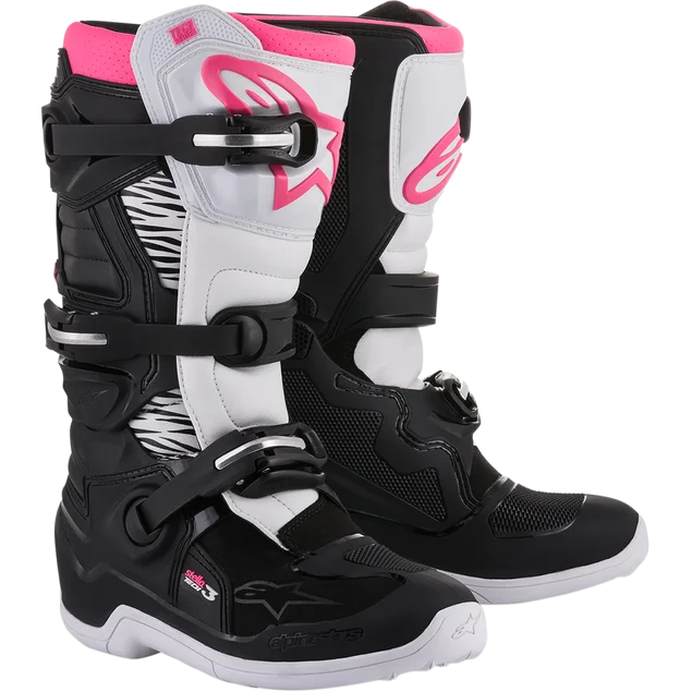 Tropical Style Alpinestars Stella Tech 3 Off-Road Boots Black / White / Pink