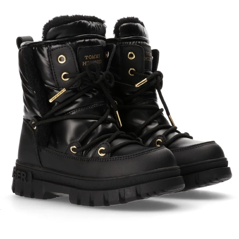 Personalized Wear Tommy Hilfiger Black Fur Boot