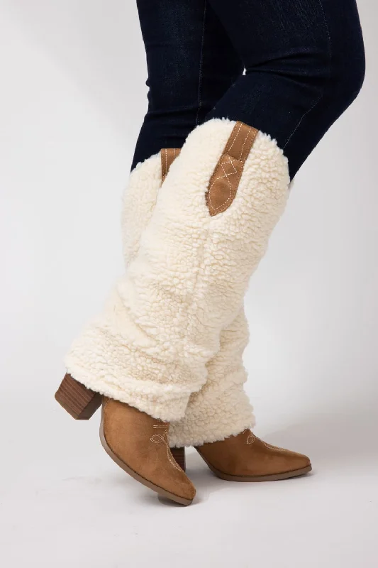 Multifunctional Style Soda Rely Shearling Tall Boots for Women in Beige | RELY-S BEIGE