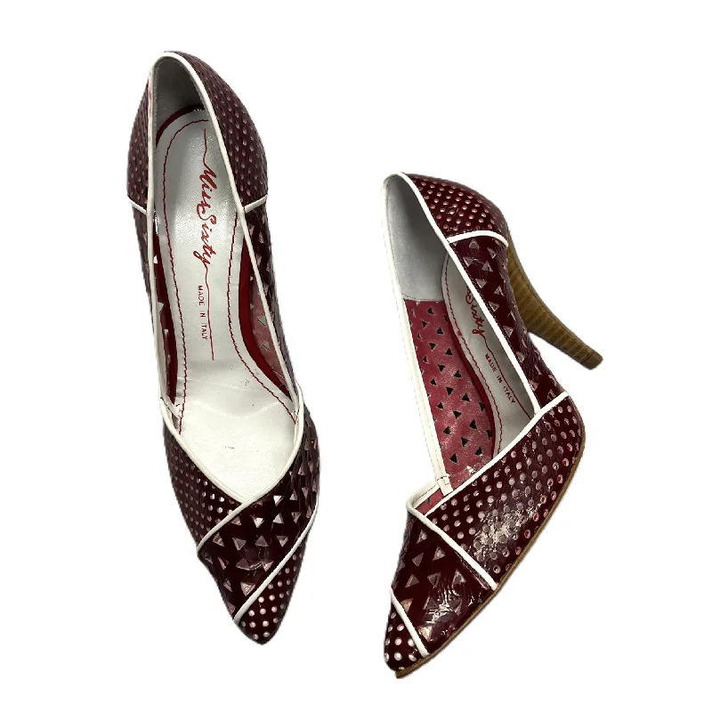 Luxury Fashion Red Shoes Heels Stiletto By Miss Sixty Size: 6.5