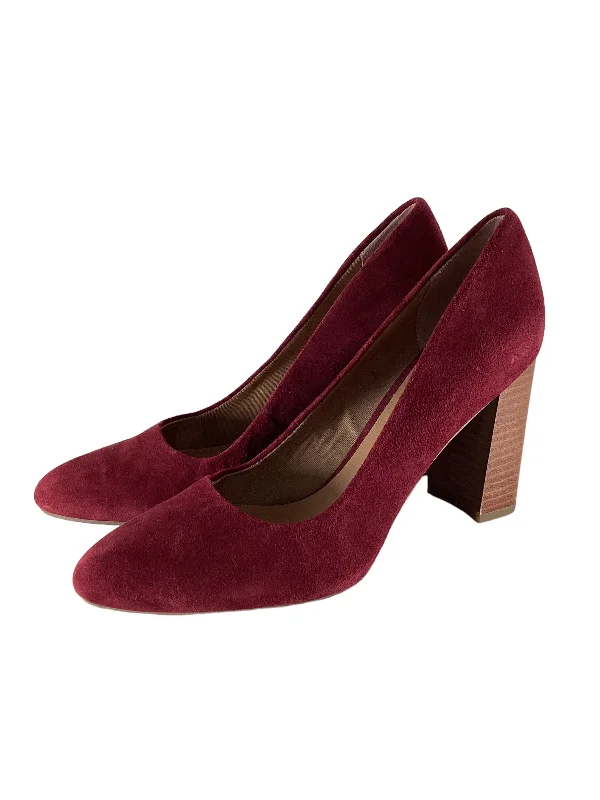 Classic Series Red Shoes Heels Block Franco Sarto, Size 6.5