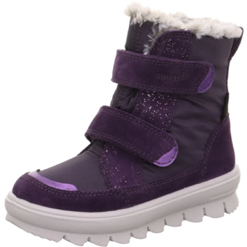 Quality Tailoring Superfit Purple Flavia Boots With Warm Lining