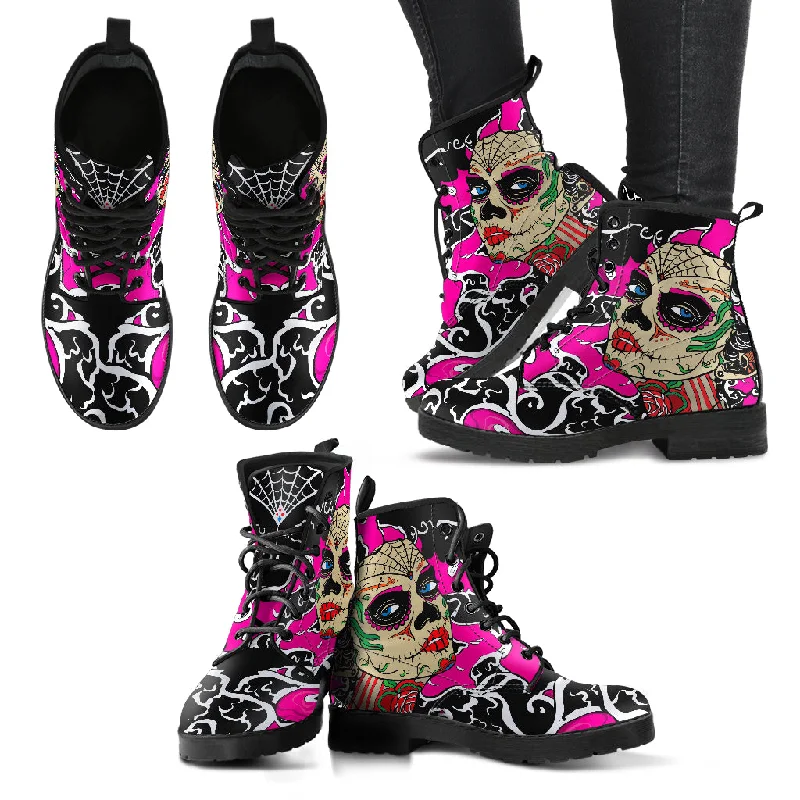 Must-have For Autumn And Winter SUGAR SKULL BOOTS - FREE WORLD WIDE SHIPPING
