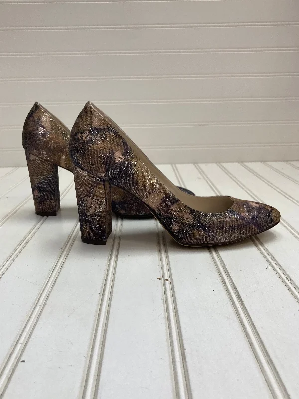 Bright Colors Multi-colored Shoes Heels Block Louise Et Cie, Size 7.5
