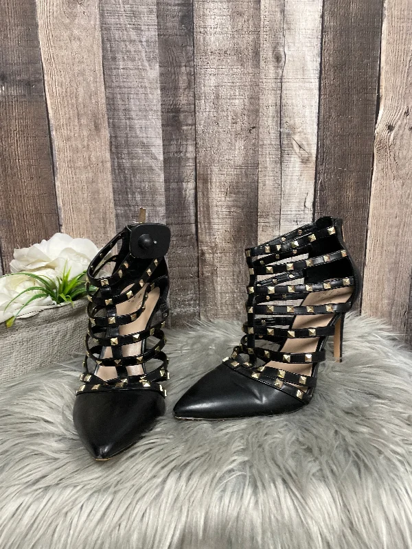 Sports Trend Black Shoes Heels Stiletto Mix No 6, Size 9.5