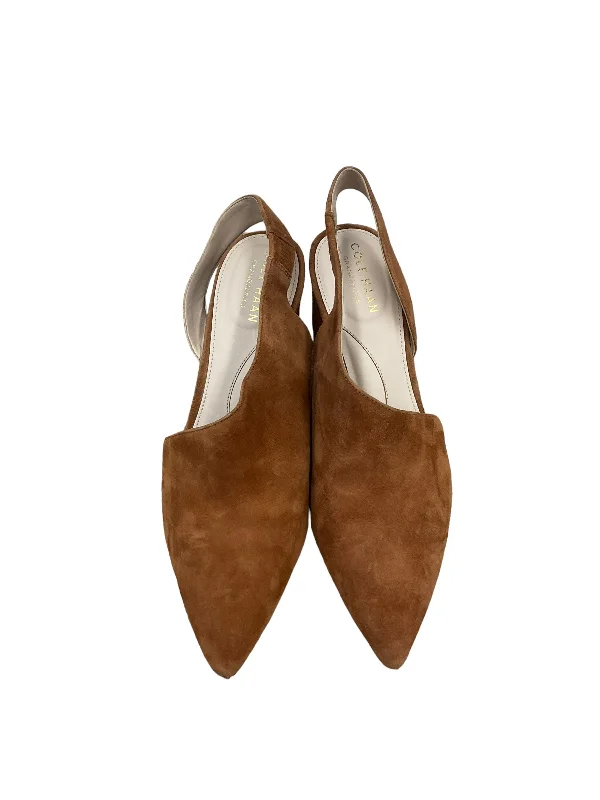 High-end Design Orange Shoes Heels Block Cole-haan, Size 6
