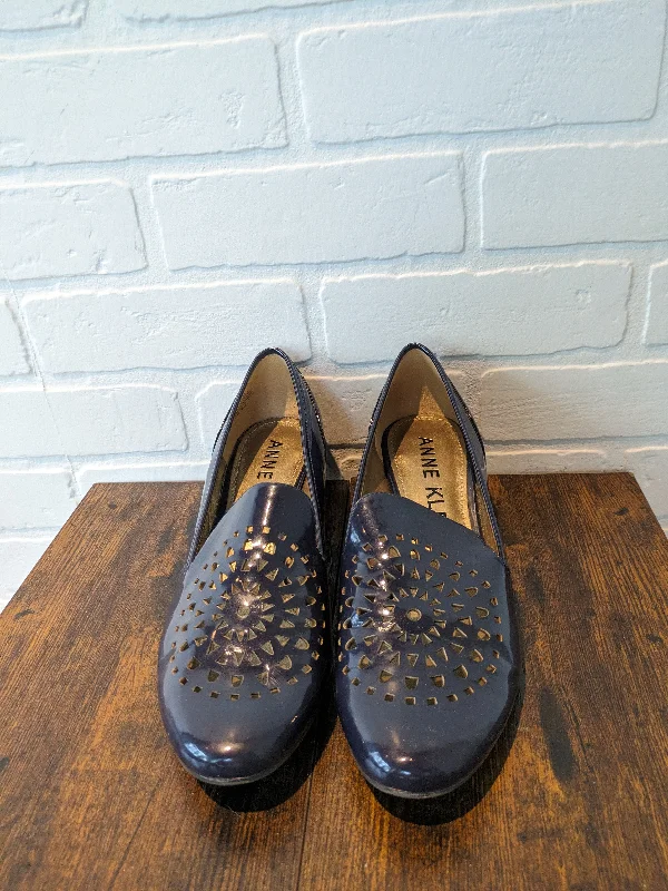 Sports Fashion Navy Shoes Heels Block Anne Klein, Size 9