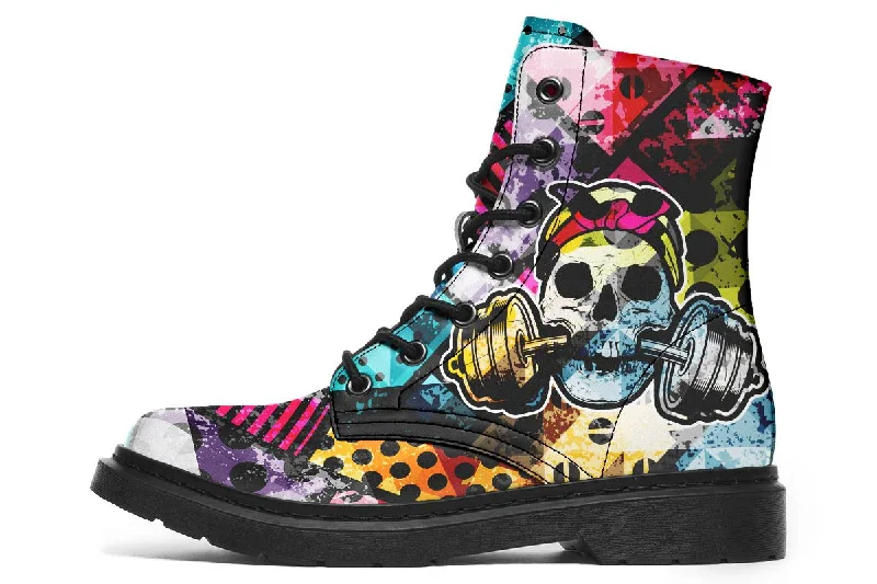 Exquisite Embroidery Urban Lady Gym Skull