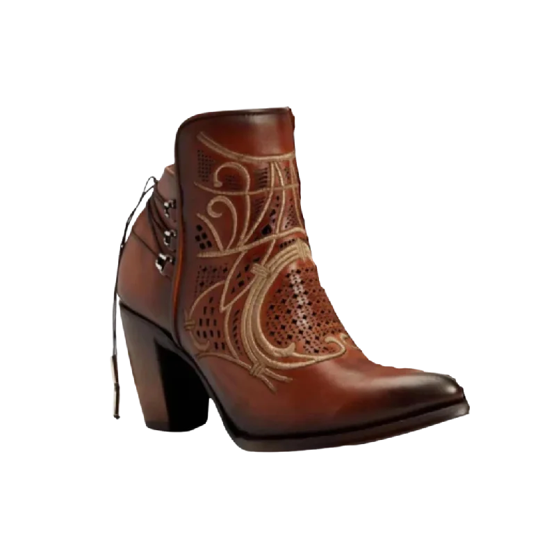 Fashionable Inner Wear Cuadra Women's Embroidered Honey Brown Western Bootie