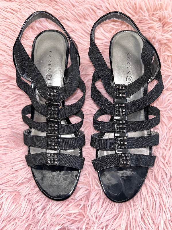 High Street Fashion Black Shoes Heels Block Karen Scott, Size 7