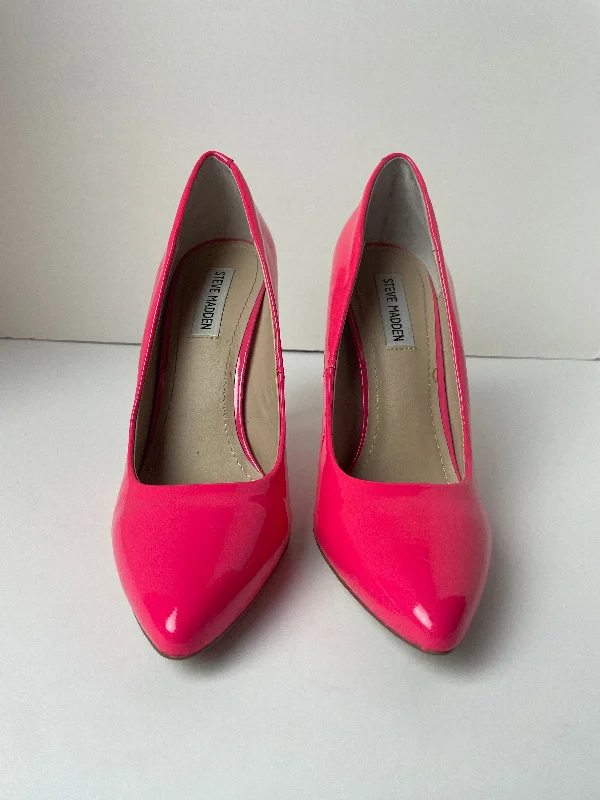 Fresh Wear Pink Shoes Heels Stiletto Steve Madden, Size 9.5