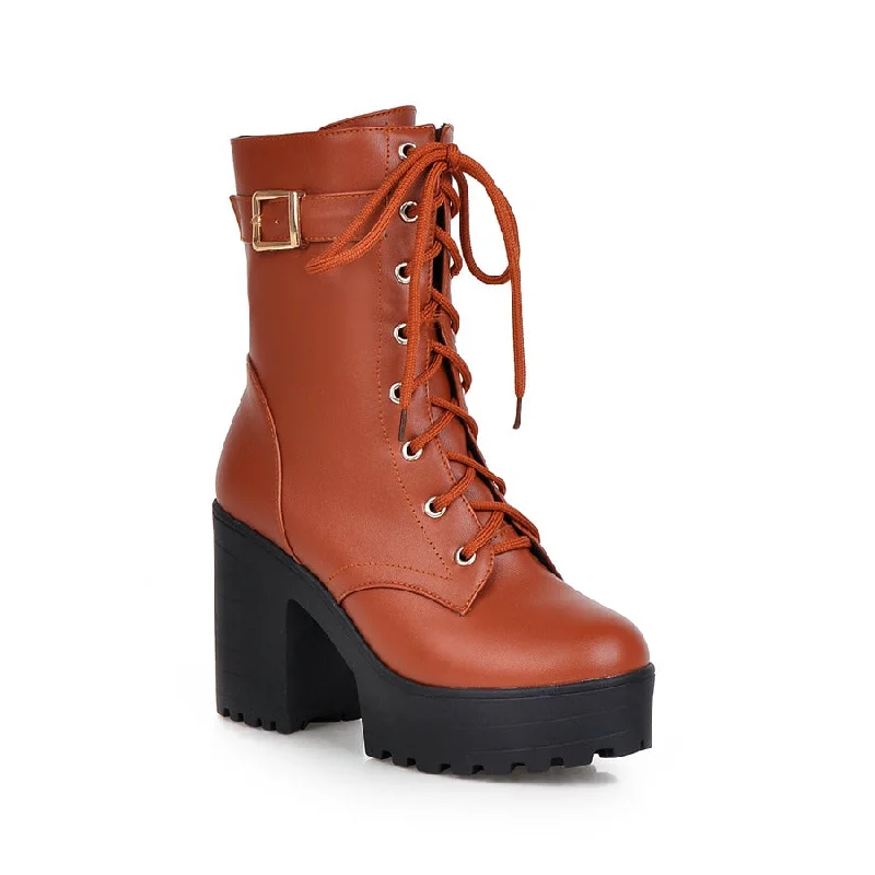 Classic Style Lace Up Ankle Boots Women Shoes Fall|Winter 11191501
