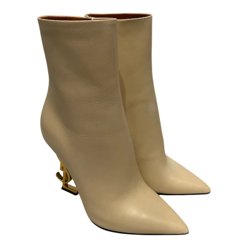 Goddess Outfit SAINT LAURENT/Heels/ITL 35/Leather/CRM/YSL on HEEL