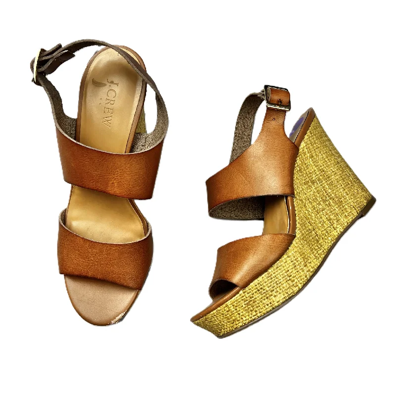 High Street Series Brown Shoes Heels Block By J. Crew, Size: 9.5