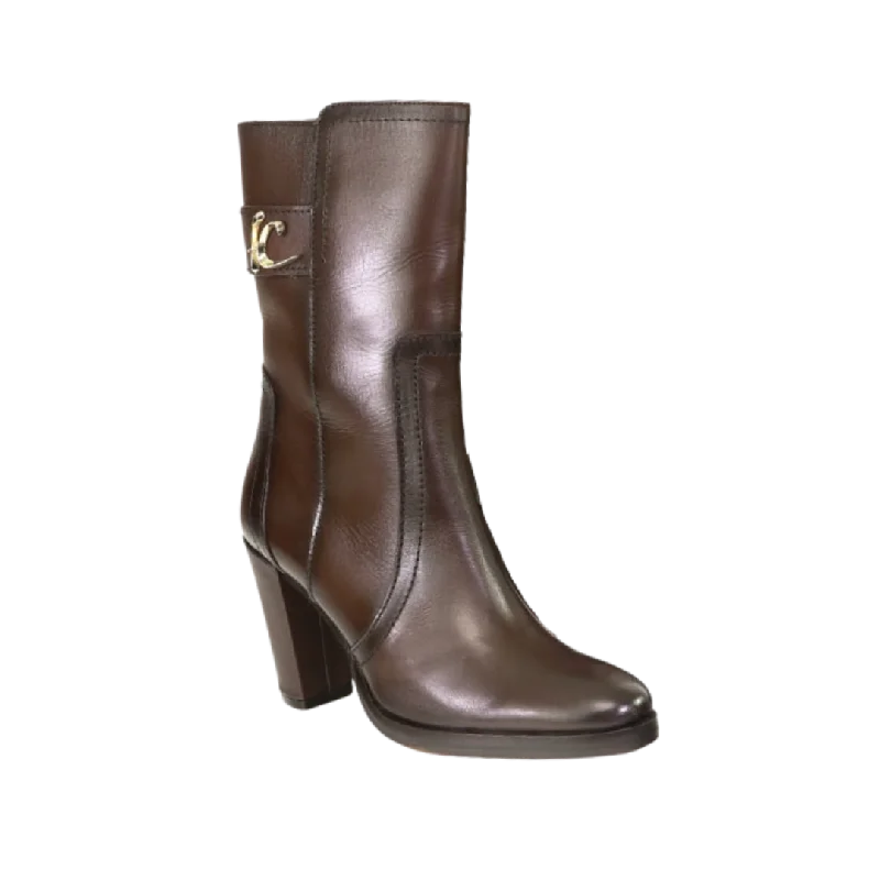 Lace Design Cuadra Women's Dark Brown Boots