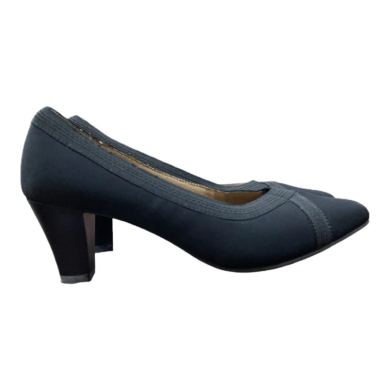 Personalized Series Black Shoes Heels Block By Life Stride, Size: 6.5