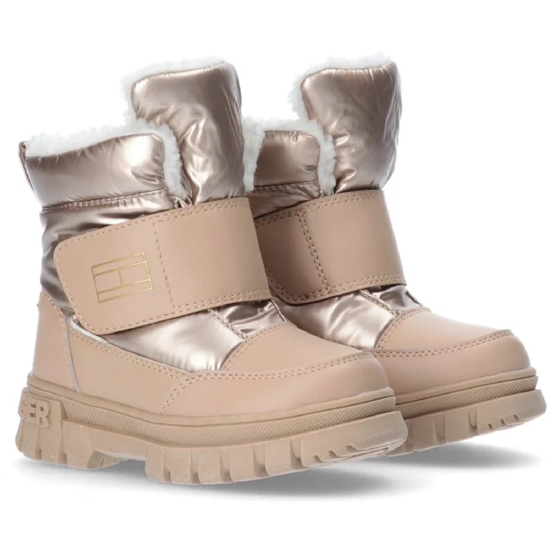 High-end Customization Tommy Hilfiger Bronze Fur Boot