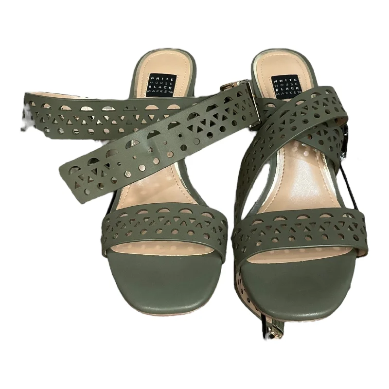 Must-have For Autumn And Winter Green Shoes Heels Block White House Black Market, Size 6