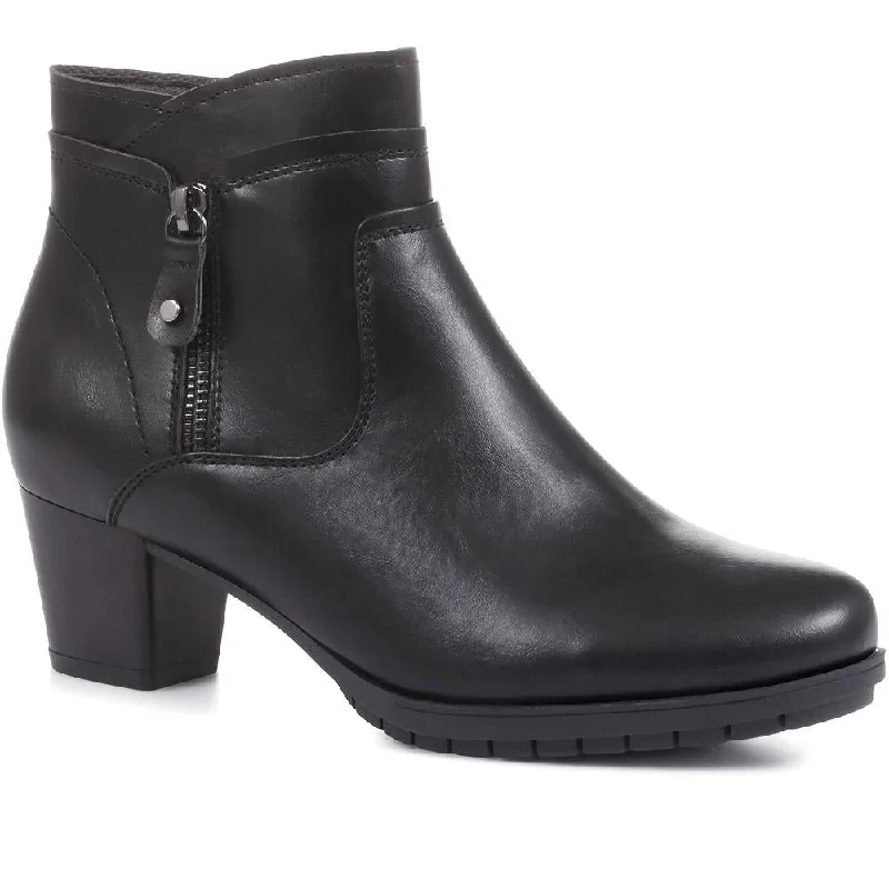 High-end Sense Block Heel Ankle Boots - WOIL36021 / 322 624