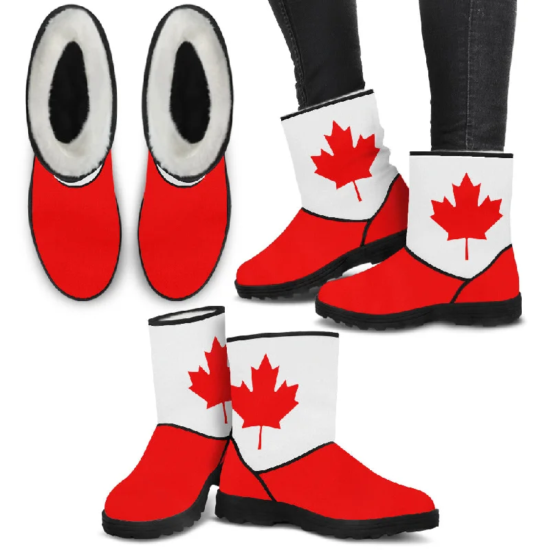 Personalized Wear CANADA FLAG FUR BOOTS - FREE SHIPPING WORLDWIDE