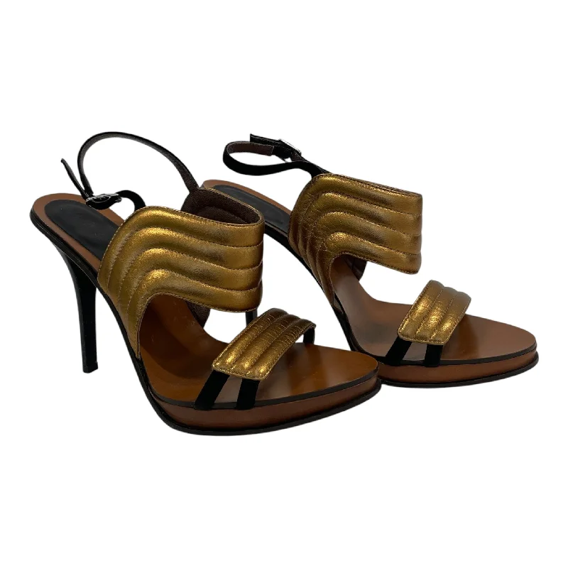 High-quality Design MARNI/Heels/US 7.5/Leather/GLD/Open-Toe/GOLD FRONT WOODEN BOTTOM High-quality Design MARNI/Heels/US 7.5/Leather/GLD/Open-Toe/GOLD FRONT WOODEN BOTTOM