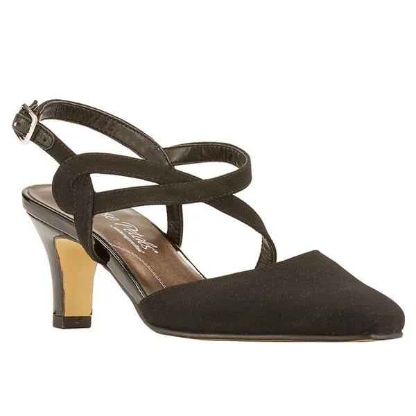 Classic Style Rose Petals Rosie Pump Black Micro (Women's)