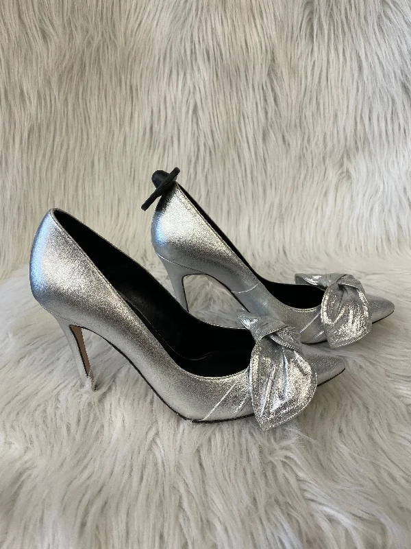 Fashion Expert Silver Shoes Heels Stiletto Ted Baker, Size 7.5