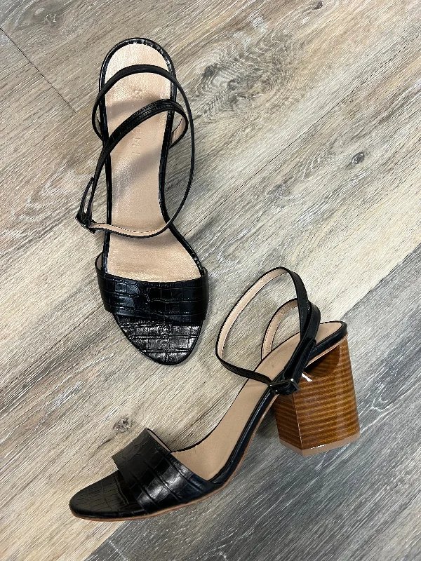 Street Fashion Black Shoes Heels Block M.Gemi , Size 9