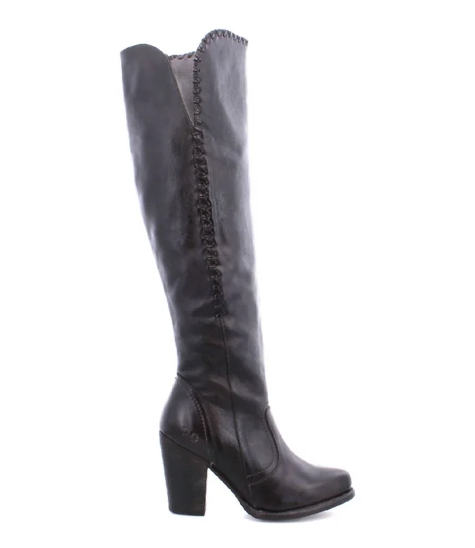 Exquisite Tailoring Sumaya Boot In Black Dip Dye
