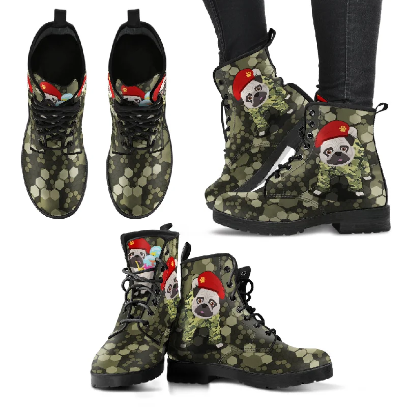 Urban Style PUG ARMY MILITARY BOOTS - FREE SHIPPING WORLDWIDE