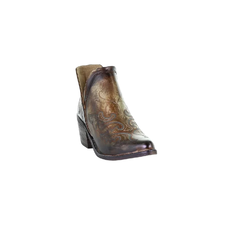 Unique Fashion Corral Women's Copper Shortie Fashion Round Toe Bootie