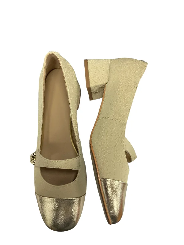 Integrated Design Cream Shoes Heels Block Clothes Mentor, Size 7