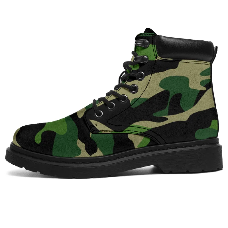 Personalized Design Green Camo - All Season Boots